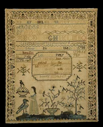 Stickmustertuch, 1798